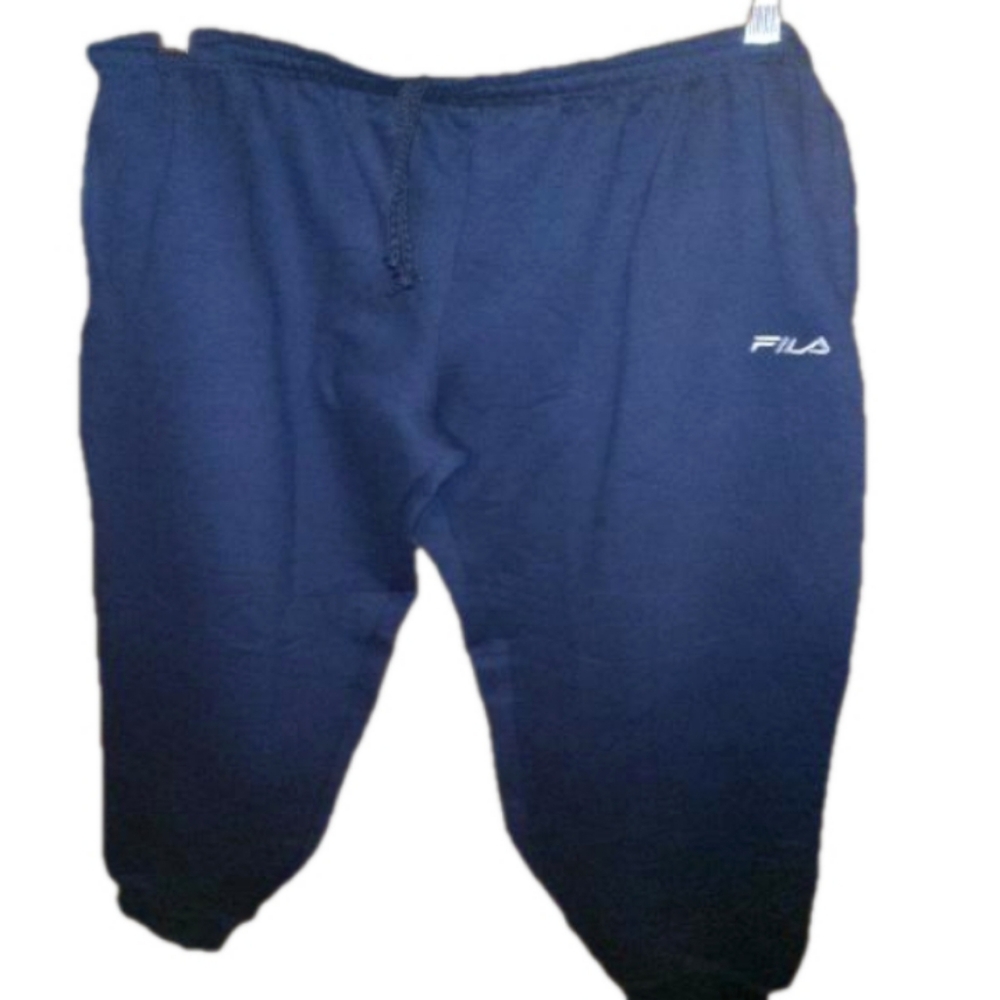 NWT FILA Big & Tall Men's Sweatpants Navy Size LT Elastic waist & ankles